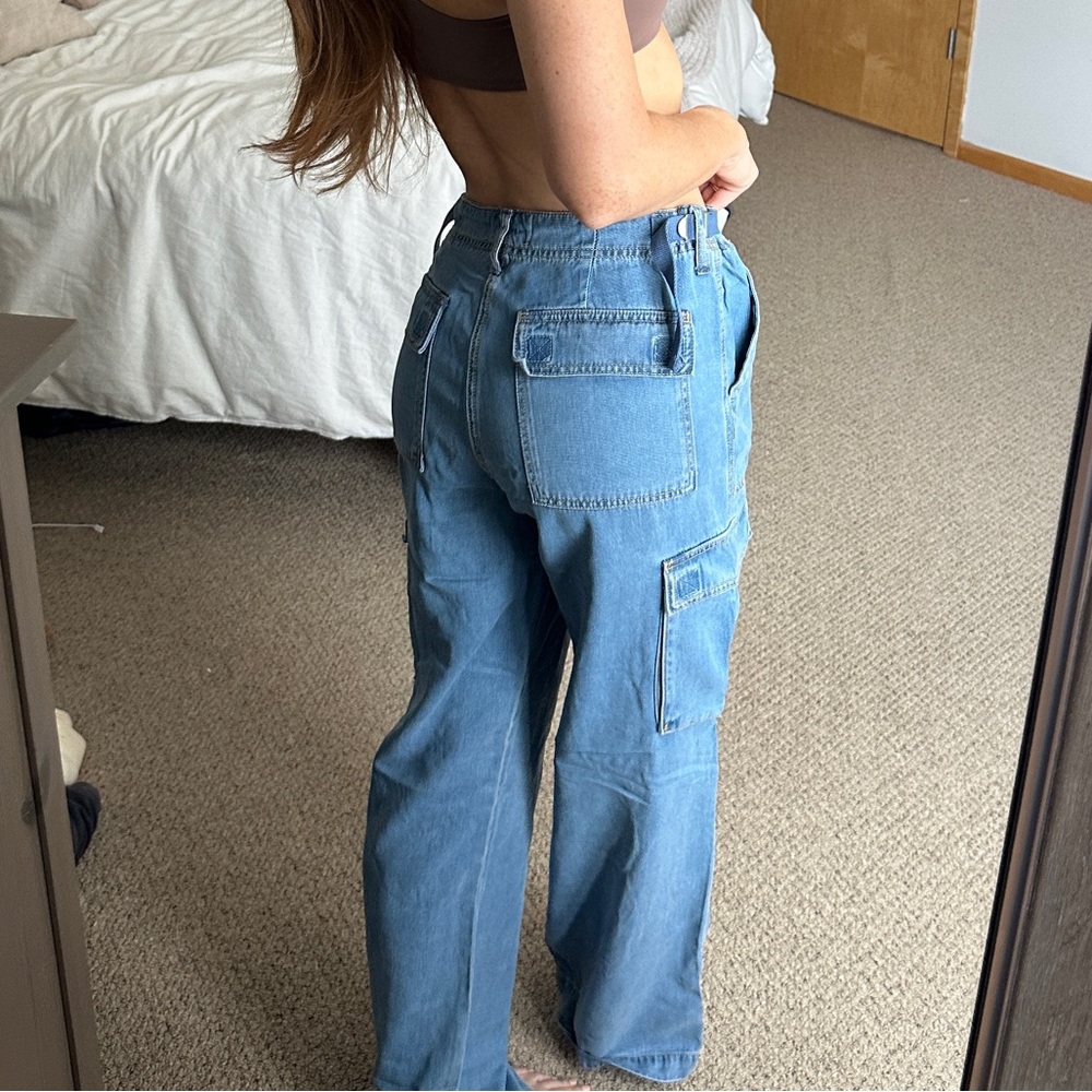 Sanctuary Blue Cargo Jeans (super soft) - Picture 3 of 5